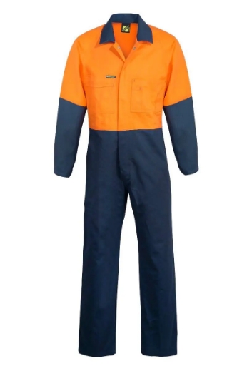 Picture of WorkCraft, Hi Vis Two Tone Cotton Drill Coveralls